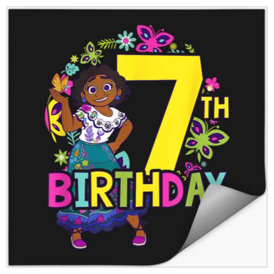 Disney Encanto Maribel 7th Birthday Floral Smile Stickers