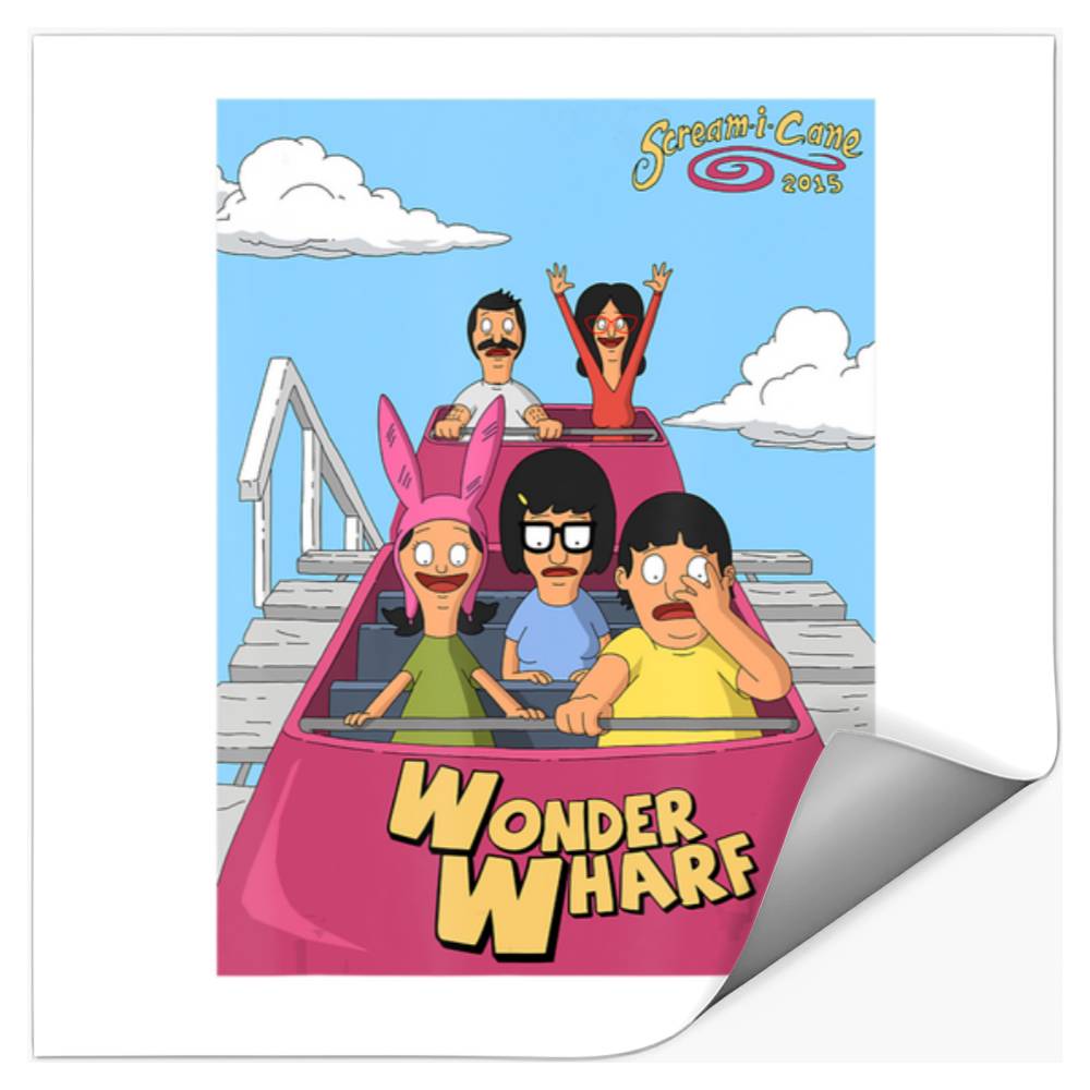 The BobS Burgers Movie Wonder Wharf Roller Coaster [logo] Stickers