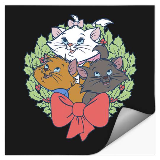 Disney Christmas The Aristocats Wreath Stickers