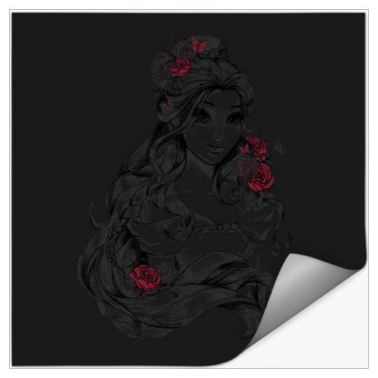 Disney Beauty and the Beast Belle Princess Rose Stickers