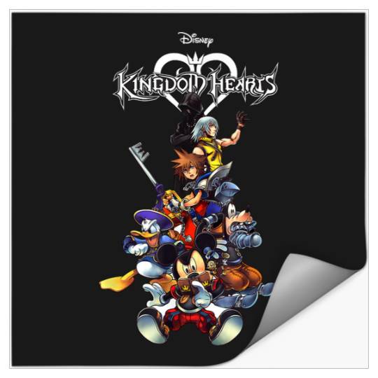Disneyss Kingdom Hearts Group shots Action Pose Logo Stickers