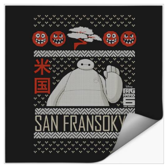 Disney Big Hero 6 Baymax Wave Ugly Christmas Sweater Hoodie Stickers