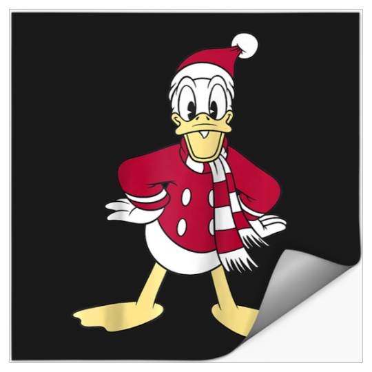 Disney Mickey & Friends Donald Duck Christmas Portrait Raglan Baseball Tee Stickers