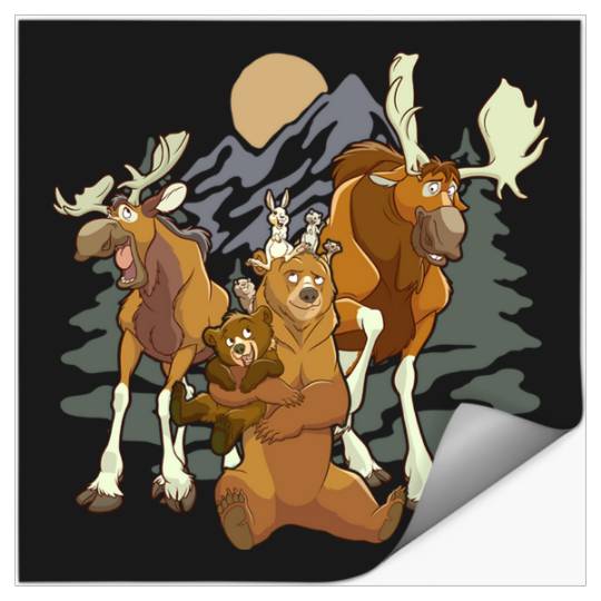 Disney Brother Bear Moose & Bear Midnight Mountain Shot Long Sleeve Stickers