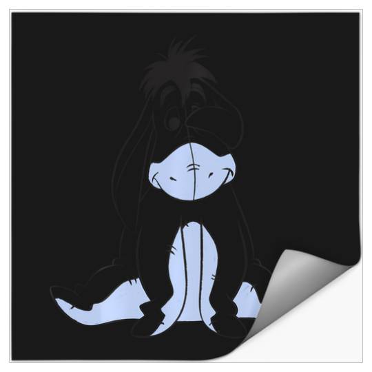 Disney Winnie The Pooh Eeyore Simple Sketch Portrait Stickers