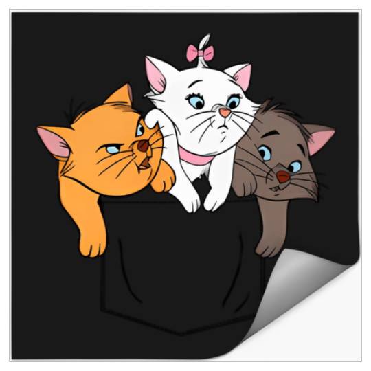 Disney The Aristocats Marie Toulouse Berlioz Faux Pocket Stickers