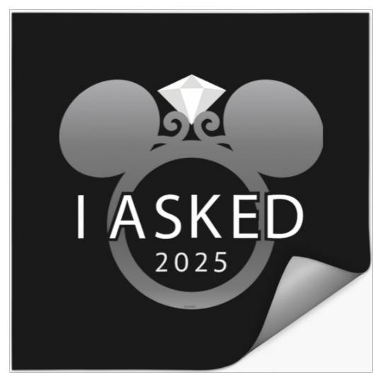 Disney I Asked  Engagement Ring Proposal Mickey Stickers