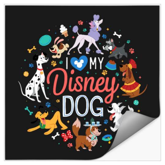 Disney Pets Group I Love My Disney Dog Stickers