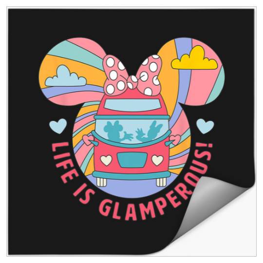Disney Minnie Mouse Life Is Glamperous  Camper Stickers