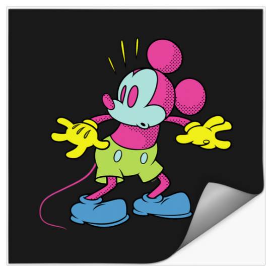 Disney Mickey Mouse Surprise Behind You Retro Pop Art Stickers