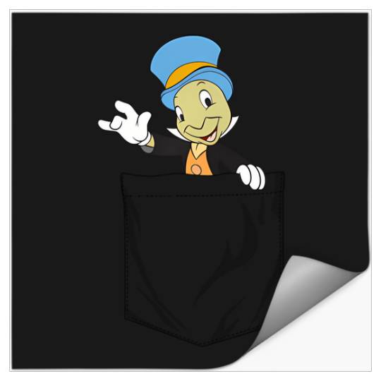 Disney Pinocchio Jiminy Cricket Faux Pocket Stickers