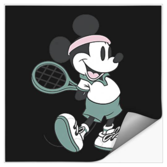 Disney Mickey And Friends Retro Tennis Mickey Pocket Logo Stickers