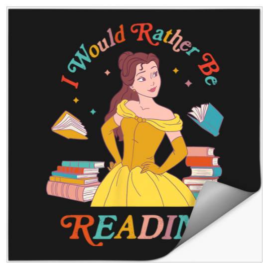 Disney Beauty and the Beast Belle I Would Rather Be Reading Stickers