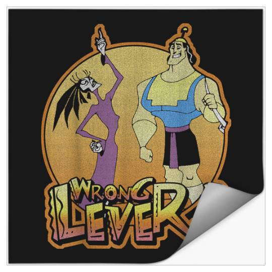 Disneyss Emperors New Groove Krock And Esma Wrong Lever Stickers