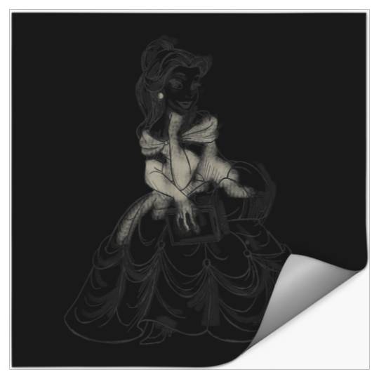 Disney Princess Belle Seated Sketch Stickers