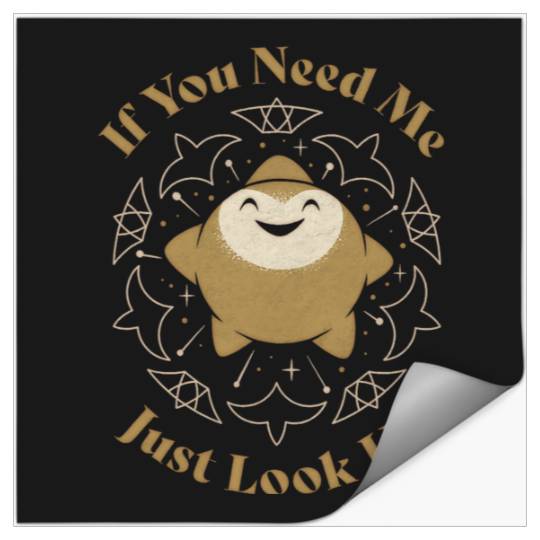 Disney Wish Star If You Need Me Just Look Up Celestial Logo Stickers