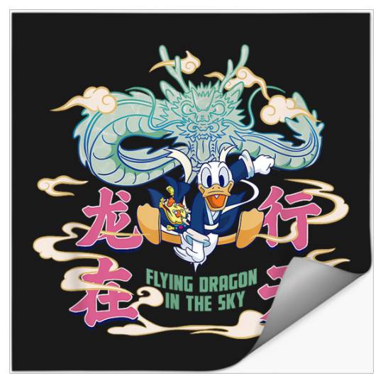 Disneyss Donald Duck Lunar New Year Flying Dragon In The Sky Stickers