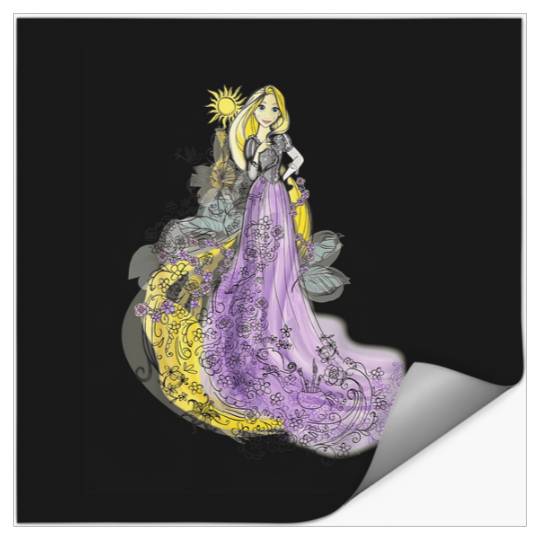 Disney Rapunzel Watercolor TShirt Stickers