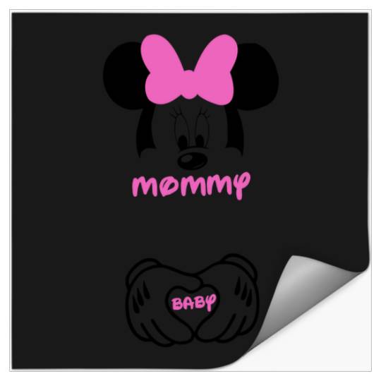 Minnie Mouse Mommy and Baby Maternity Shirt -Disney Pregnancy - Pregnancy Shirt - Bump Shirt - - Disney Shirt - Disneyland - Disney World 1 Stickers