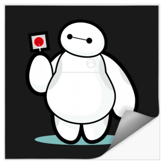 Disney Big Hero  Baymax With Lollipop Cute Shot Stickers