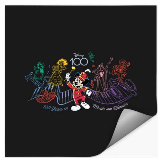 Disney 100 Years of Music and Wonder Piano Color Lines D100 Stickers