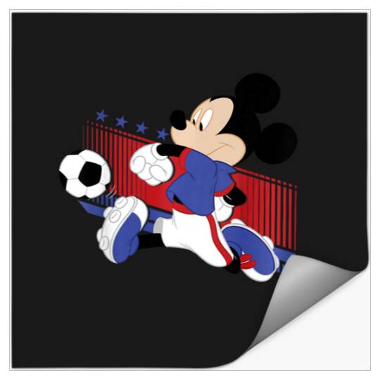 Kids Disney Mickey And Friends Mickey Soccer Player USA Toddler Stickers