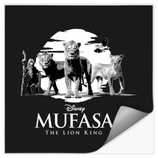 Disney Mufasa The Lion King Movie Black amp; White Characters Stickers