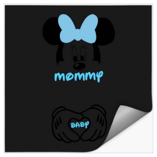 Minnie Mouse Mommy and Baby Maternity Shirt -Disney Pregnancy - Pregnancy Shirt - Bump Shirt - - Disney Shirt - Disneyland - Disney World 4 Stickers