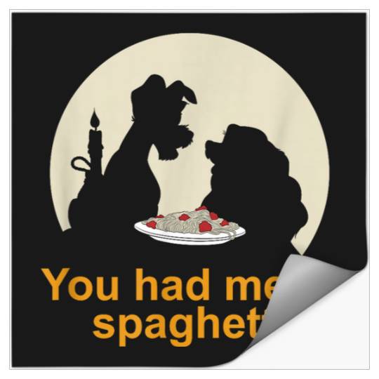 Disneyss Lady And The Tramp You Had Me At Spaghetti Silhouette Stickers