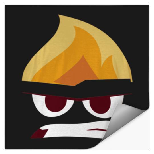 Disney Pixar Inside Out Angry Face Halloween Stickers