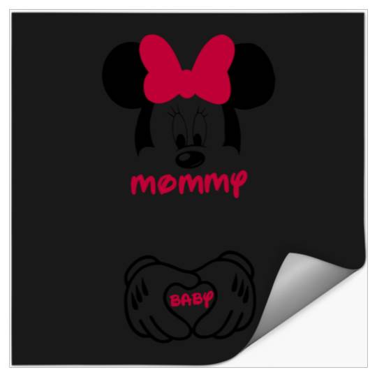 Minnie Mouse Mommy and Baby Maternity  -Disney Pregnancy - Pregnancy  - Bump  - - Disney  - Disneyland - Disney World 2 Stickers