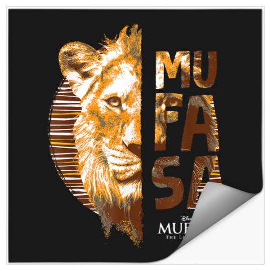 Disney Mufasa The Lion King Movie Face And Name Sun Art Stickers