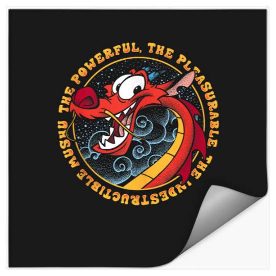 Disney Mulan The All Powerful Mushu Tank Top Stickers