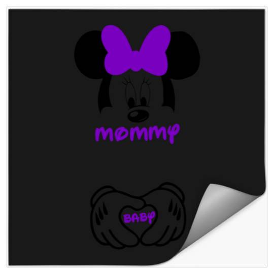 Minnie Mouse Mommy and Baby Maternity  -Disney Pregnancy - Pregnancy  - Bump  - - Disney  - Disneyland - Disney World 3 Stickers