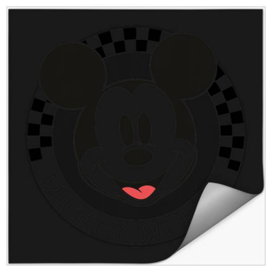 Disney Mickey And Friends Mickey Mouse Checkerboard Circle Short Sleeve  For unisexchild Stickers
