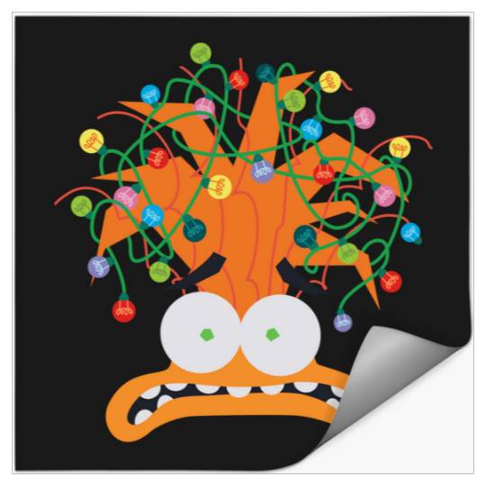 Disney And Pixar-Pixars Inside Out 2 Anxiety-Anxiety Christmas Holiday Merry Christmas Stickers