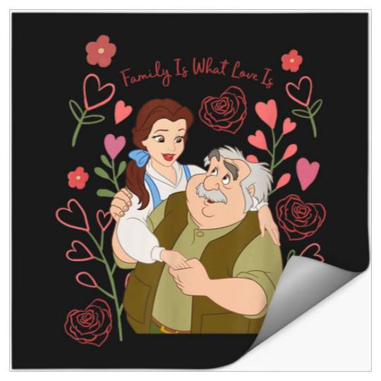 Disney Princess Belle Dad Daughter Family Is Wha Stickers