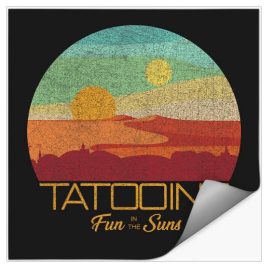 Star Wars Tatooine Postcard Fun in the Sun Vintage Disney Stickers