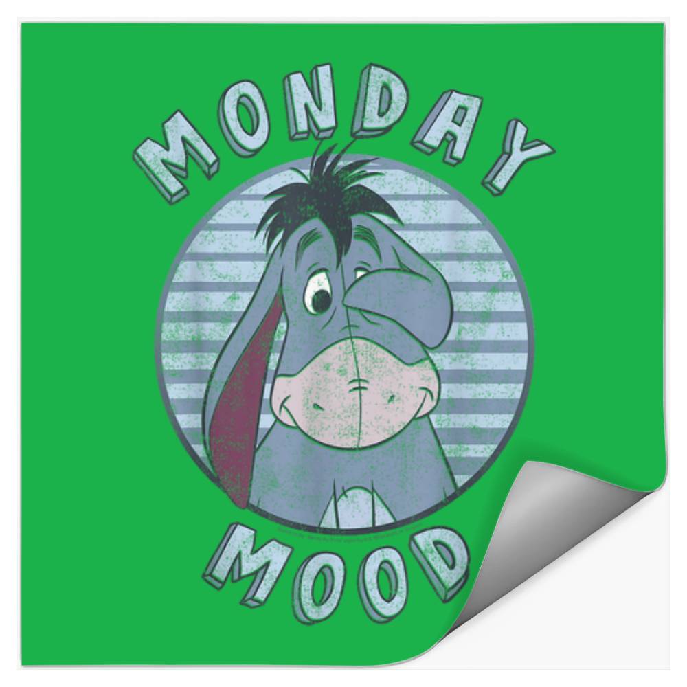 Disney Winnie The Pooh Eeyore Monday Mood Vintag Stickers