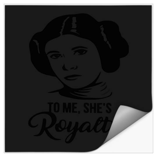 Princess Leia  - To Me, She_s Royalty Star s  - Star s s - Women_s Star s - Leia  - Disney Star s Stickers