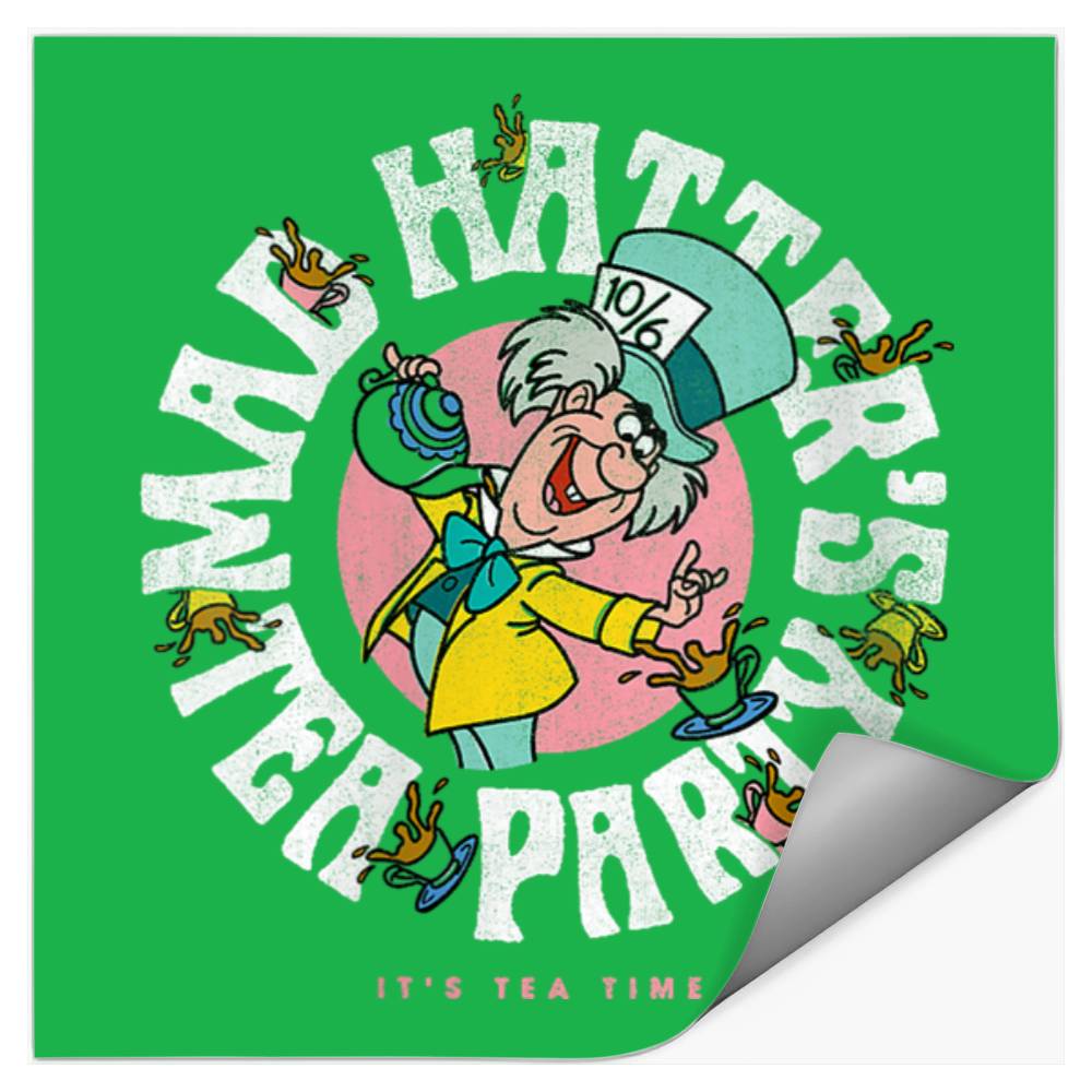 Disneyss Alice In Wonderland Mad Hatter Team Party Big Logo Stickers