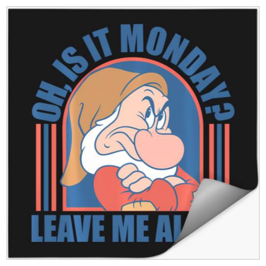 Disney Snow White Grumpy Oh Is It Monday Leave Me Alone Stickers
