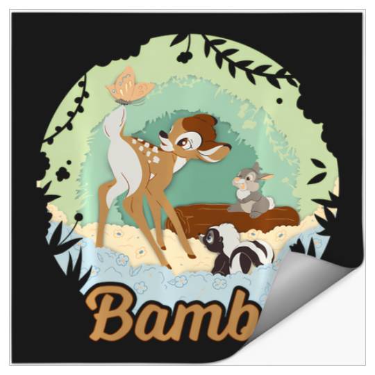 Disney Bambi Thumper And Flower Paper Cut Portrait Stickers