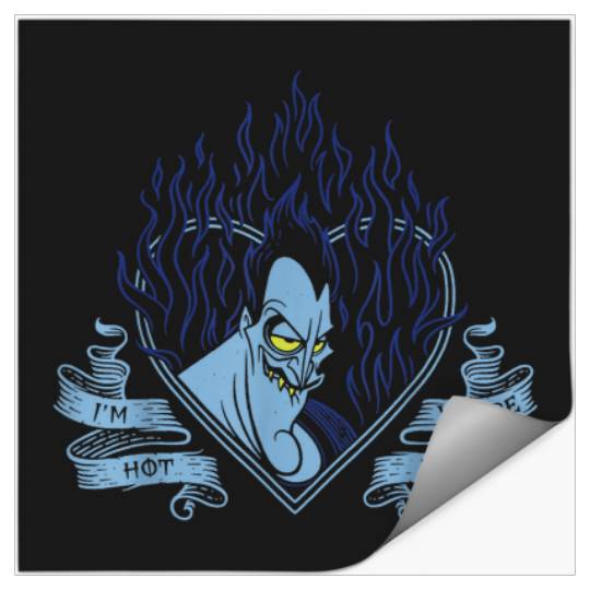 Disney Villains Valentines Day Hades Im Hot Hear Stickers