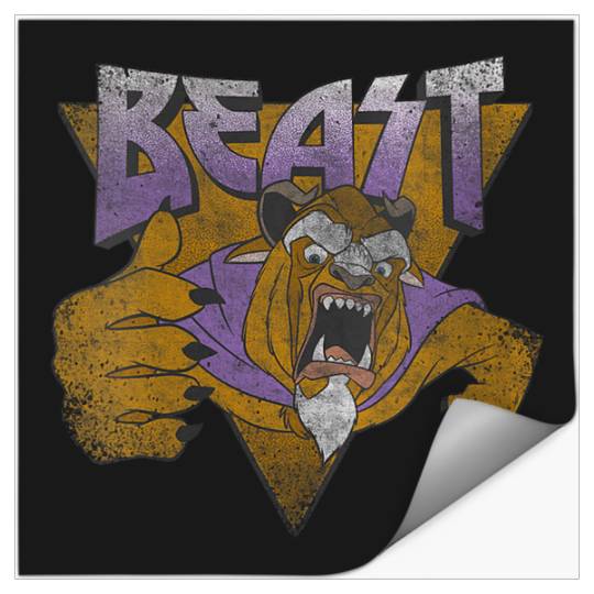 Disneyss Beauty And The Beast 90 Retro Big Chest Portrait Stickers