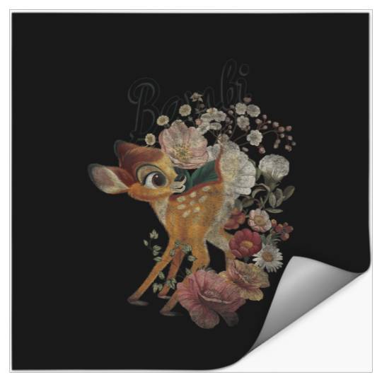 Disney Bambi Vintage Floral Poster Stickers