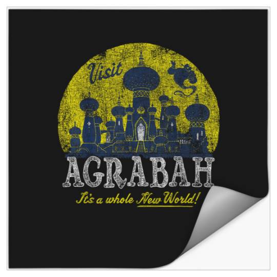 Disney Aladdin Genie Visit Agrabah Palace Vintag Stickers