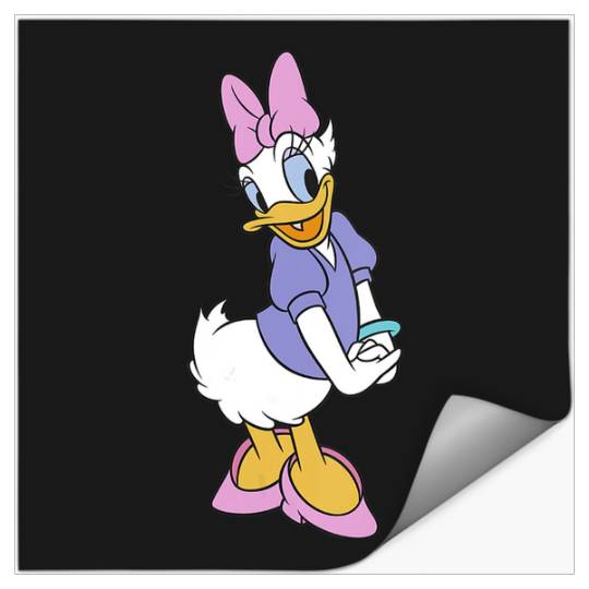Womens Disney Mickey And Friends Daisy Duck Traditional Portrait V-Neck Stickers