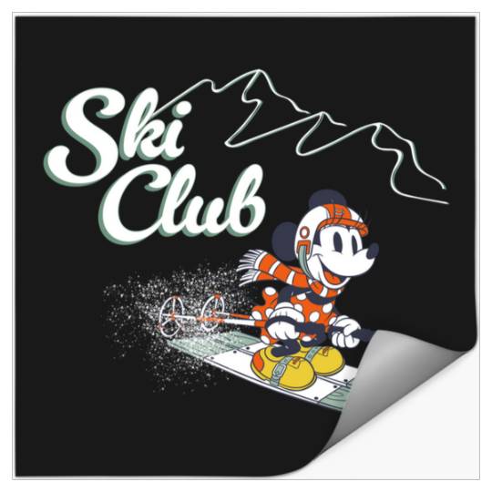 Disney Minnie Mouse Winter Sports Ski-Skiing Retro Ski-Ski Club_3 Skiing Stickers