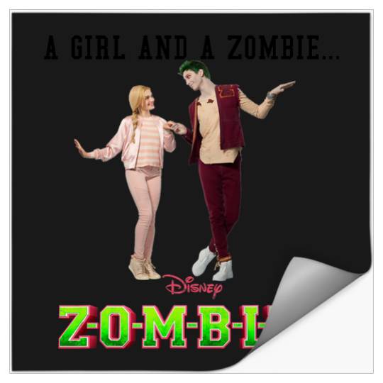 Disney Zombies A Girl and A Zombie Stickers